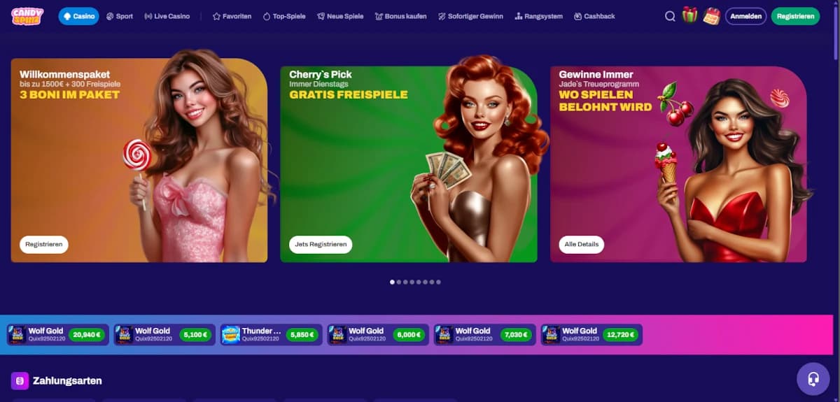 banner CandySpinz : The Online Casino for Slot Enthusiasts